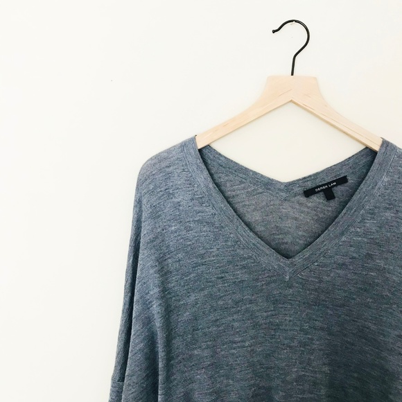 derek lam gray cashmere silk mara batwing sweater - Picture 4 of 8